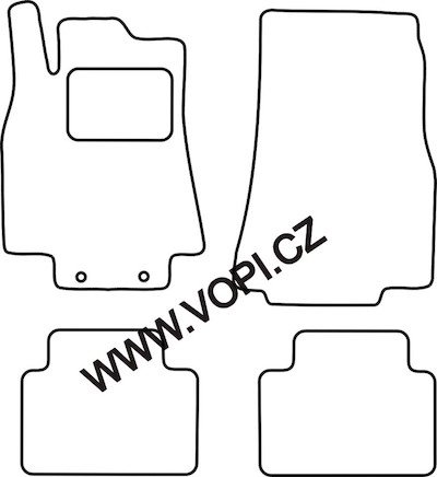 Autokoberce Mercedes A W169 original fixace 2004 - Perfectfit (2951)